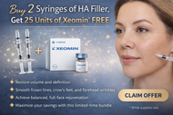 Buy 2 Syringes of HA Filler, Get 25 Units of Xeomin® Complimentary